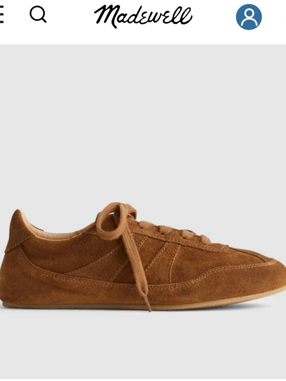 NWT Madewell Oaklynne Sneaker In Brown Suede